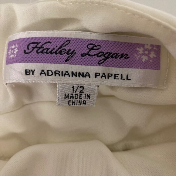 Hailey Logan By Adrianna Papell Ivory Ruched Mini Dress With Jeweled Halter Neck - Picture 10 of 10